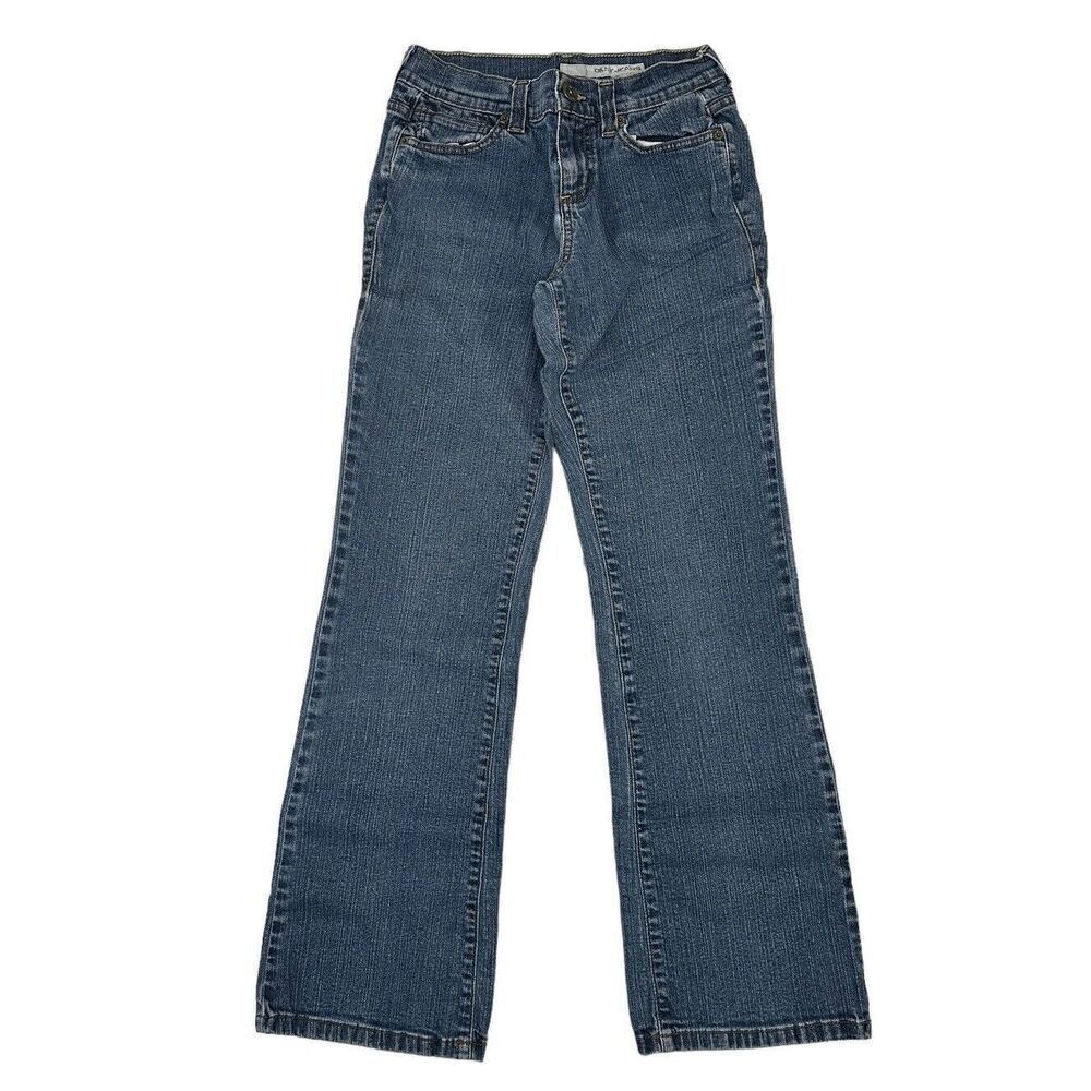 Vintage DKNY Y2K Soho Straight Leg Mid-Rise Medium Wash Denim Blue Jeans Size 4